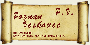 Poznan Vesković vizit kartica